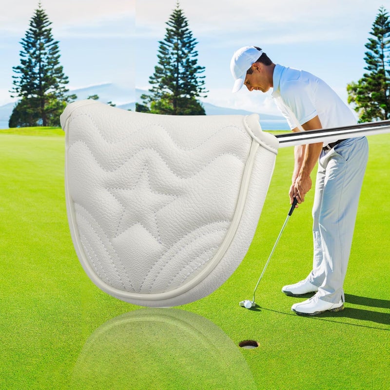 PONADA 4pcs or 1pc Golf Club Head Covers for Woods, Driver, Fairway, Hybrid – Premium PU Leather with Interchangeable Tags & Magnetic Blade and Mallet Putter Covers - Image 2